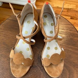 Boden Tan Suede Wedges